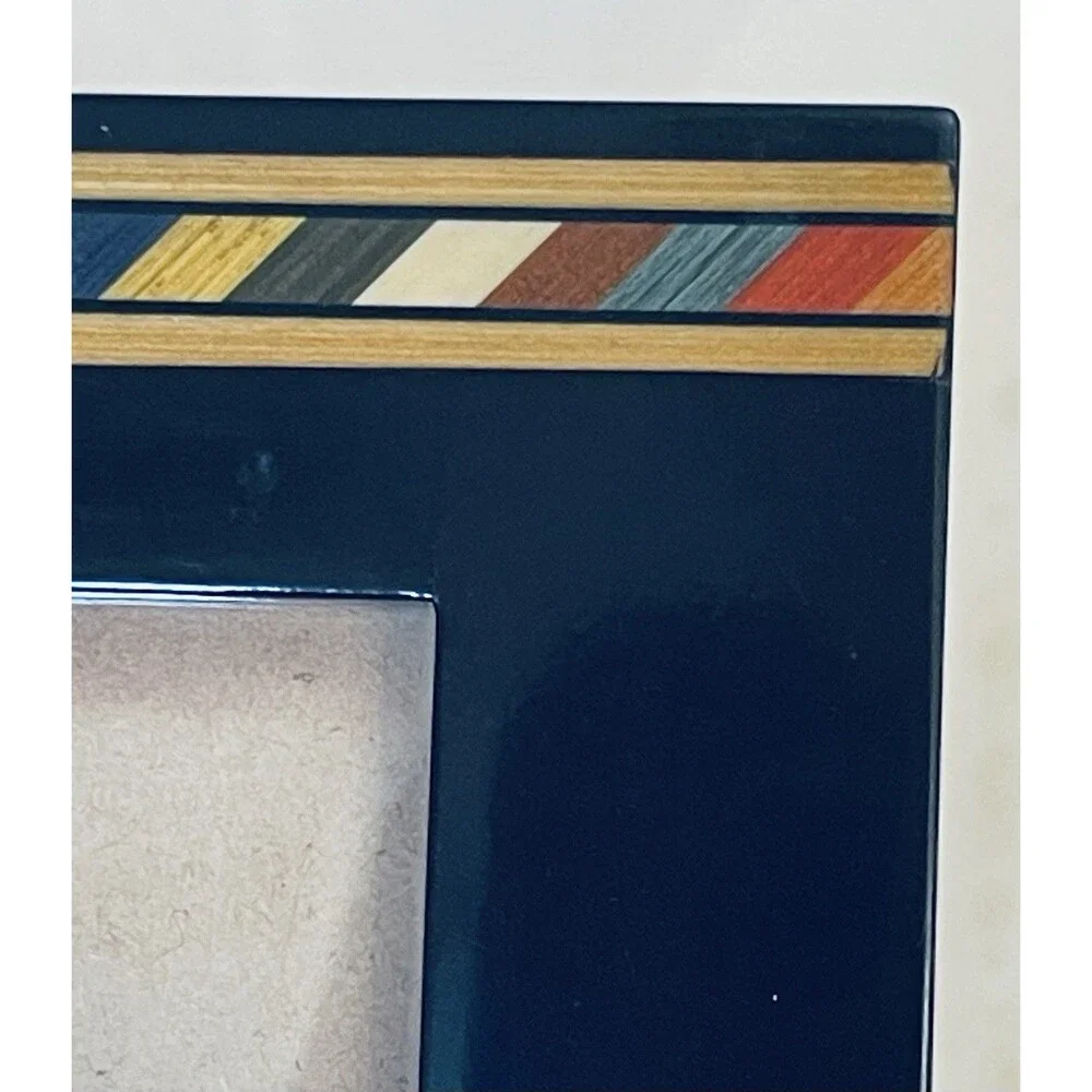Vintage RareWoods Inlaid Wood Photo Frame Southwestern Thailand HB Group 1998